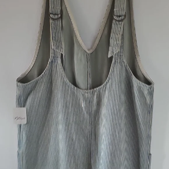 ●●FREE PEOPLE "HIGH ROLLER" OVERALLS/JUMPSUIT SIZE L NWT●● - Picture 9 of 10
